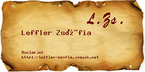 Leffler Zsófia névjegykártya